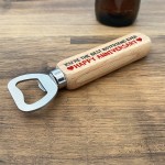 Anniversary Gift For Boyfriend Wooden Bottle Opener Novelty Gift