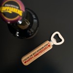 Anniversary Gift For Husband Wooden Bottle Opener Novelty Gift