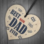 Funny Gift For Dad Novelty Wooden Heart Sign Birthday Dad Gift