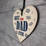 Funny Gift For Dad Novelty Wooden Heart Sign Birthday Dad Gift