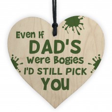 Funny Wooden Heart Gift For DAD Novelty Birthday Gift Idea