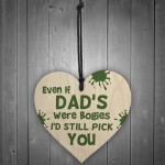 Funny Wooden Heart Gift For DAD Novelty Birthday Gift Idea