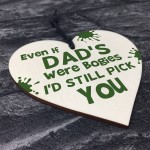 Funny Wooden Heart Gift For DAD Novelty Birthday Gift Idea