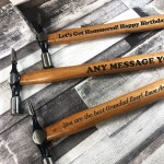 Engraved Personalised Hammer Gift For Men Novelty Birthday Gift