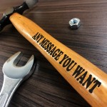 Engraved Personalised Hammer Gift For Men Novelty Birthday Gift