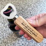 Personalised Dad Gift For Birthday Christmas Wood Bottle Opener