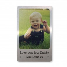 Novelty Gift For Daddy Personalised Metal Wallet Card Insert