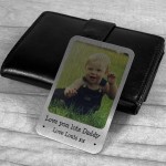 Novelty Gift For Daddy Personalised Metal Wallet Card Insert