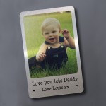 Novelty Gift For Daddy Personalised Metal Wallet Card Insert