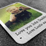 Novelty Gift For Daddy Personalised Metal Wallet Card Insert