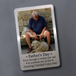 Fathers Day Gift Grandad Memorial Gift Personalised Metal Card