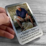 Fathers Day Gift Grandad Memorial Gift Personalised Metal Card