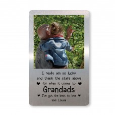 Grandad Birthday Christmas Gift Personalised Metal Wallet Insert