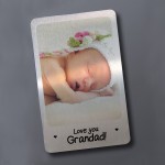 Novelty Gift For Grandad Personalised Metal Wallet Card Insert