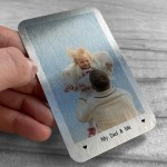 Novelty Gift For Dad Personalised Metal Wallet Card Insert