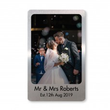 Personalised Anniversary Gift For Husband Wife Metal Wallet Card