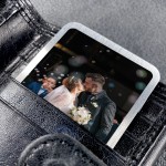 Personalised Anniversary Gift For Husband Wife Metal Wallet Card