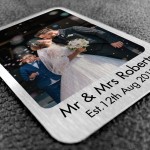 Personalised Anniversary Gift For Husband Wife Metal Wallet Card