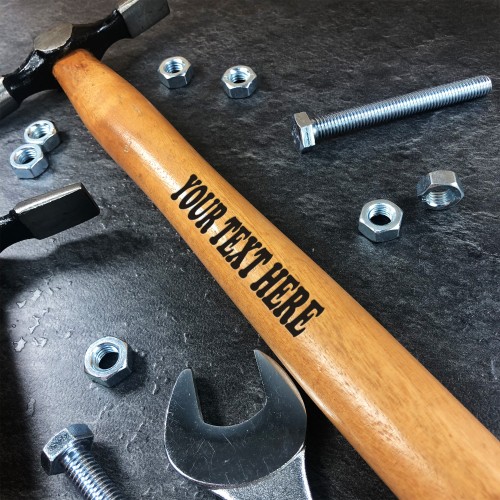 Personalised Engraved Hammer Gift Your Own Message Novelty Gift