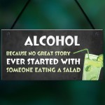 Funny Alcohol Gift Hanging Home Bar Pub Garden Sign Gin Beer