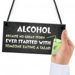 Funny Alcohol Gift Hanging Home Bar Pub Garden Sign Gin Beer