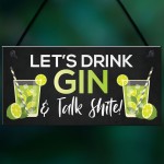 Gin Bar Sign Home Bar Pub Hanging Sign Home Decor Gin Gift
