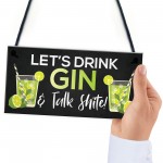 Gin Bar Sign Home Bar Pub Hanging Sign Home Decor Gin Gift