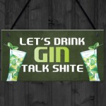 Funny Gin Bar Sign Hanging Home Bar Plaque Gin Gift For Him Her