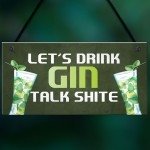 Funny Gin Bar Sign Hanging Home Bar Plaque Gin Gift For Him Her