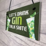 Funny Gin Bar Sign Hanging Home Bar Plaque Gin Gift For Him Her