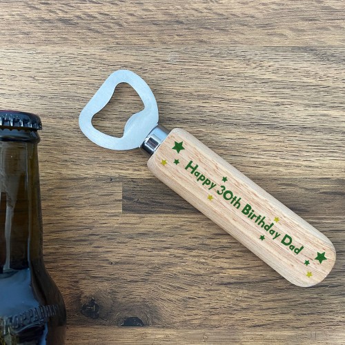 Unique Gift For Dad Birthday Personalised Wooden Bottle Opener