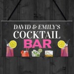 Personalised Cocktail Bar Hanging Bar Pub Home Bar Sign Gift