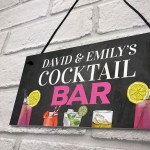 Personalised Cocktail Bar Hanging Bar Pub Home Bar Sign Gift