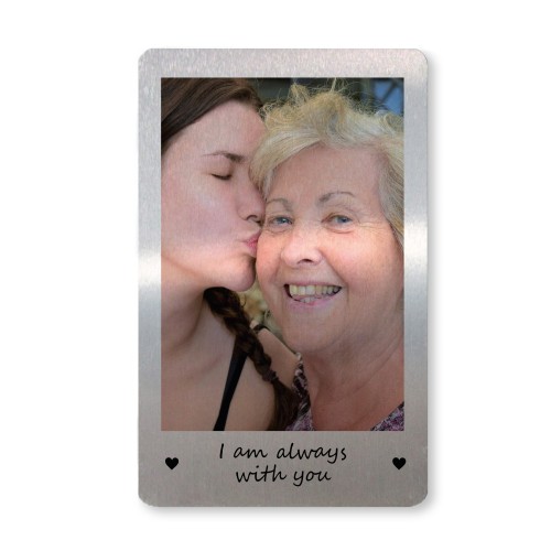 Dad Mum Nan Memorial Gift Personalised Photo Metal Card Memory