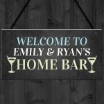 PERSONALISED Home Bar Sign Garden Pub Plaque Quirky Decor