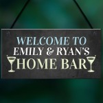 PERSONALISED Home Bar Sign Garden Pub Plaque Quirky Decor