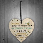 Thank You Gift For Teacher Assistant Personalised Wood Heart