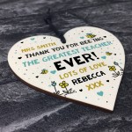 Thank You Gift For Teacher Assistant Personalised Wood Heart