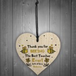 Best Teacher Gift Personalised Wood Heart Lockdown Preschool