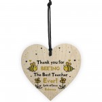 Best Teacher Gift Personalised Wood Heart Lockdown Preschool