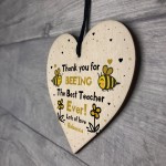 Best Teacher Gift Personalised Wood Heart Lockdown Preschool