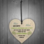 Gift For Teacher Assistant In Lockdown Personalised Wood Heart