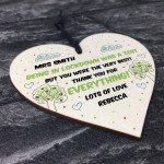 Gift For Teacher Assistant In Lockdown Personalised Wood Heart