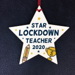 Lockdown Thank You Teacher Gift Wooden Star Nursery Preschool