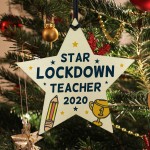 Lockdown Thank You Teacher Gift Wooden Star Nursery Preschool