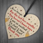 Wood Heart Gift For Teacher Back To School Gifts Assistant Gift