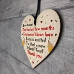 Wood Heart Gift For Teacher Back To School Gifts Assistant Gift