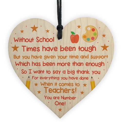 Teacher Thank You Poem Gift Lockdown Quarantine Gift Heart 