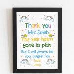 Personalised Framed Print Thank You Gift For Teacher Teaching