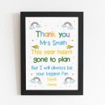 Personalised Framed Print Thank You Gift For Teacher Teaching